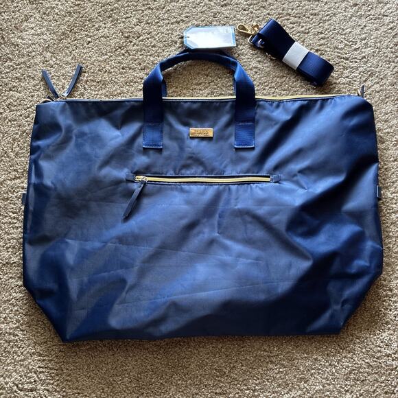 *NEW* Large Benoss Milan Diamond Elite Weekender Blue Nylon Travel Bag - Picture 1 of 7